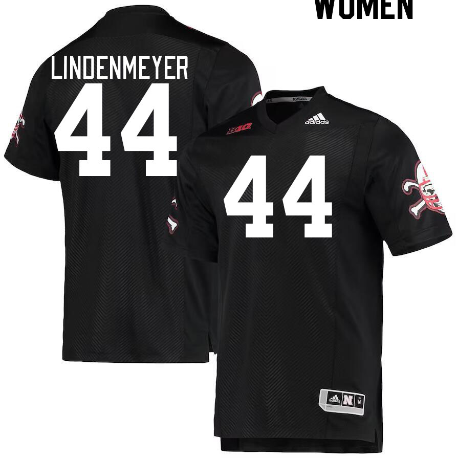 Women #44 Luke Lindenmeyer Nebraska Cornhuskers College Football Jerseys Stitched Sale-Black